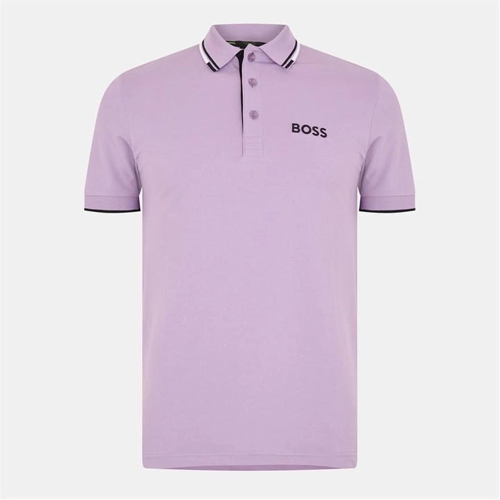Hugo Boss Men's Short Sleeve Performance Polo Shirt - Purple